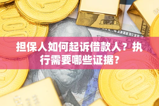 武汉担保人如何起诉借款人？执行需要哪些证据？