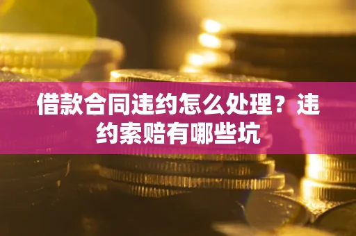 武汉借款合同违约怎么处理？违约索赔有哪些坑
