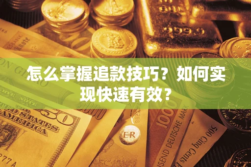 武汉怎么掌握追款技巧？如何实现快速有效？