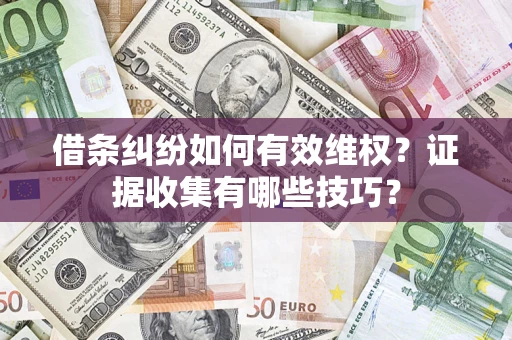 武汉借条纠纷如何有效维权？证据收集有哪些技巧？