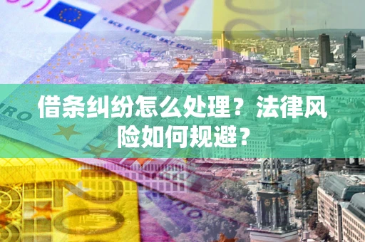 武汉借条纠纷怎么处理？法律风险如何规避？