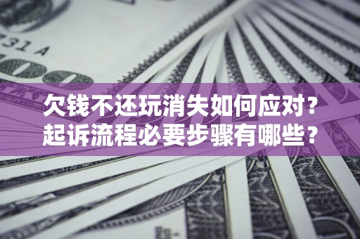武汉欠钱不还玩消失如何应对？起诉流程必要步骤有哪些？