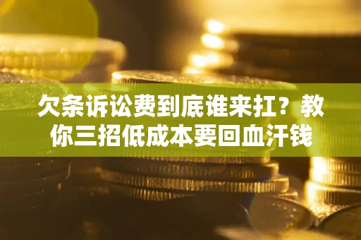 武汉欠条诉讼费到底谁来扛？教你三招低成本要回血汗钱